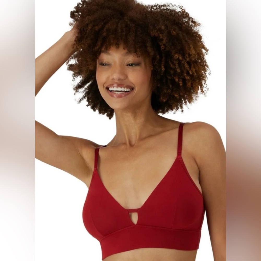 Hanes Originals Women’s Supersoft LongLine Scoop Bralette Extra Large